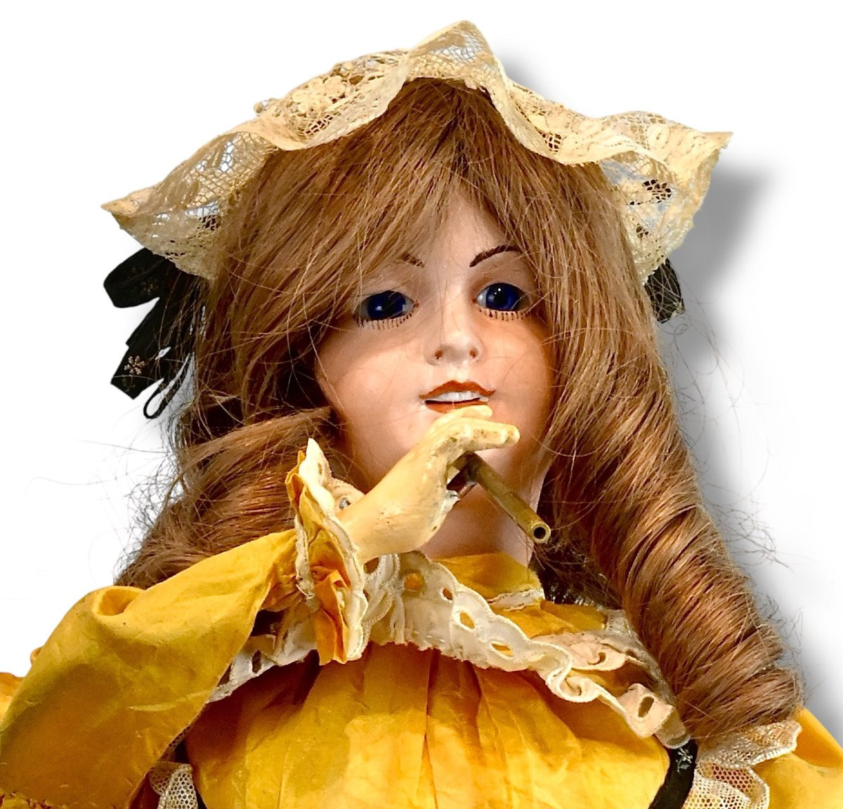 Automa Di Bambola Soffia-bolle Realizzato dal famoso artigiano Michel Marcu - XX Secolo-photo-2